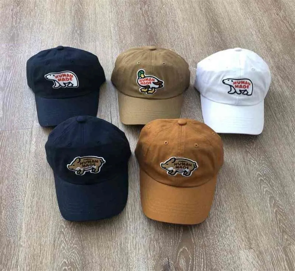 Designer Ball Caps Pig 2022 Nigo Human Made Polar Bear Mallard Embroidered Couple Baseball Cap HQY36997835