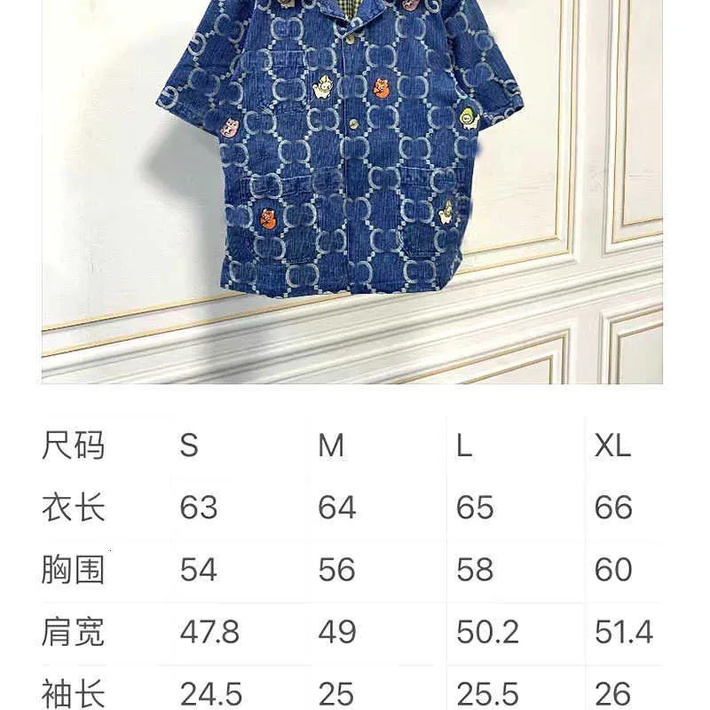 Women's T-Shirt designer brand 2023 Autumn New Cartoon Embroidery Loose and Slim Stylish Casual Versatile Denim Shirts Short Sleeved Men's Fashion CFWJ