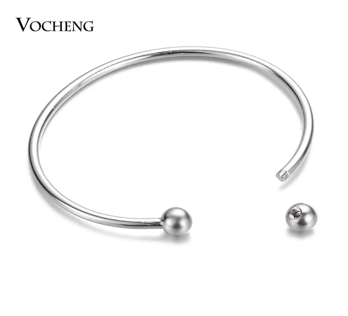 10pcslot Stainless Steel Minimalist Unisex Torque Cuff Bangle with Remove Beads Ends Charms Bracelet Bangles Gift SL02110 Y11261243540503