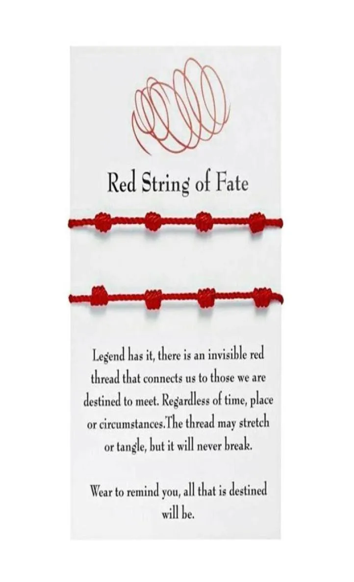 2Pcs 7 Knots Red String Bracelet For Good Luck Amulet For Success And Prosperity Friendship Bracelet299o3628339