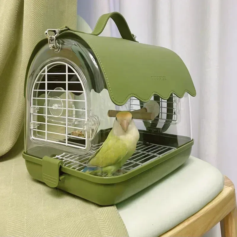 ペットの鳥のケージはケージからオウムを巣にして、小さな家庭用四角い携帯用品製品231225