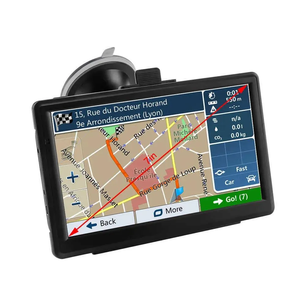 Electronics 7 "HD Touch Screen Scar GPS System nawigacji Bluetooth Compatybilna Najnowsza mapa FM 8G 256M dla Auto Accessories Auto Vehicle Akcesoria