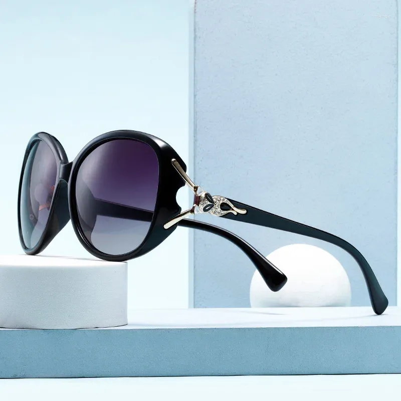 Sonnenbrille Damen Großer Rahmen Street Po Retro Damen Freizeit Shopping Sonnenbrille Advanced Sunshade UV400 Brillen