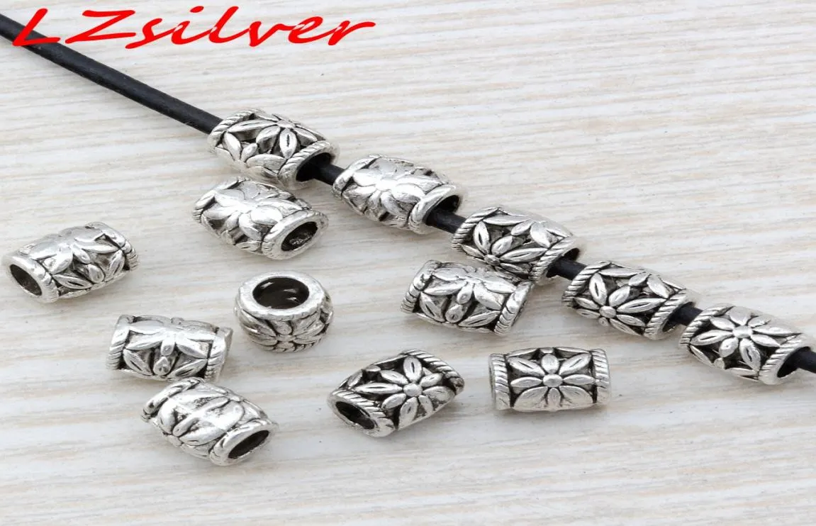 Alloy Daisy Barrel Spacers Beads For Jewelry Making Bracelet Necklace DIY Accessories 9x11mm Antique Silver 200Pcs D119092441