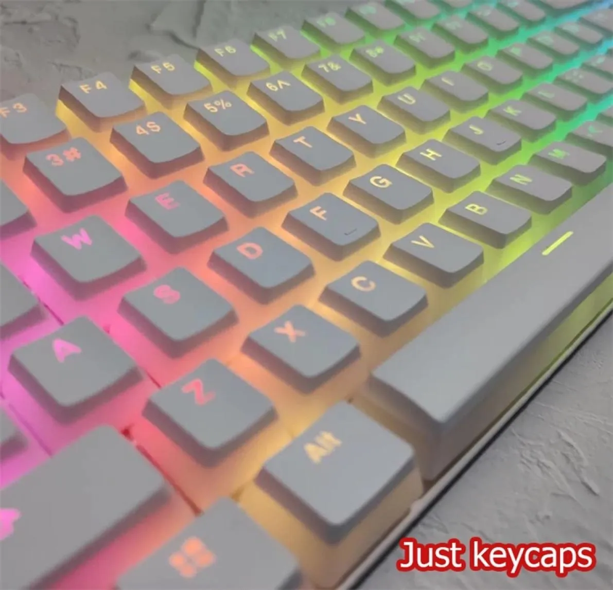 PBT OEM 108 Keys Pudding Keycaps For Cherry MX Switch Mechanical Keyboard RGB Gamer Keyboards BlueBlackBrownBlack 2204278485794