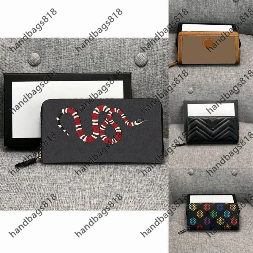 Wallets de diseñador Men Purse Billetera larga Single Doble Doble Poldes Plegado Mujeres cortas Patrón clásico Color sólido animal PL253SS