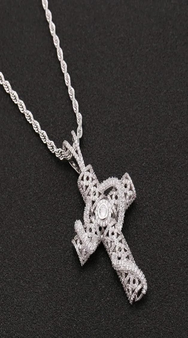 Iced Out Animal Pendant 4mm Tennis Chain Necklace Gold Silver Bling Cubic Zirconia Men Hip hop Rock Jewelry3382971