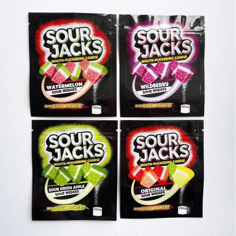 Sour Jacks tomma blixtlåspaket Power Green Apple Wildberry Watermelon Edible Mouth Puckering NDSTO NTXMG