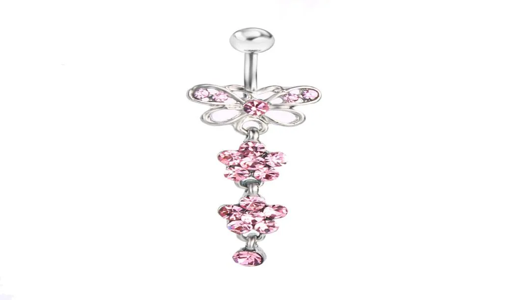 D0030 Bowknot Belly Button Navel Stud Pink Pink Color0123452344017