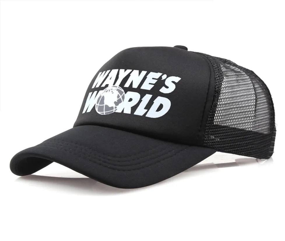 Waynes World Mesh Hat Brand Snapback Berretto da baseball in cotone Uomo Donna Hip Hop Papà Trucker Hat Drop2297805