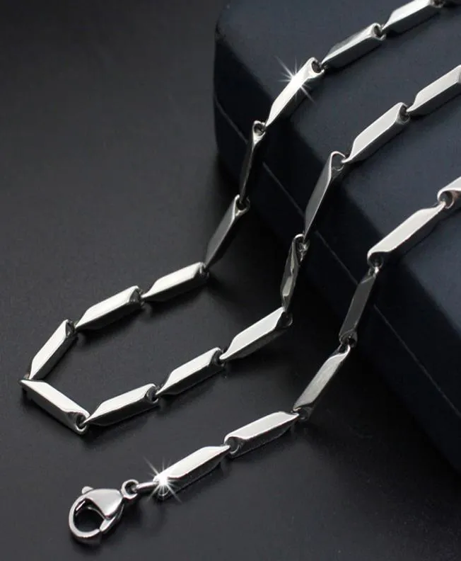 Rvs Zilveren Rijst Vorm Kettingen Ketting Link Chain Sieraden voor Mannen en Vrouwen Sieraden Accessoires2845260