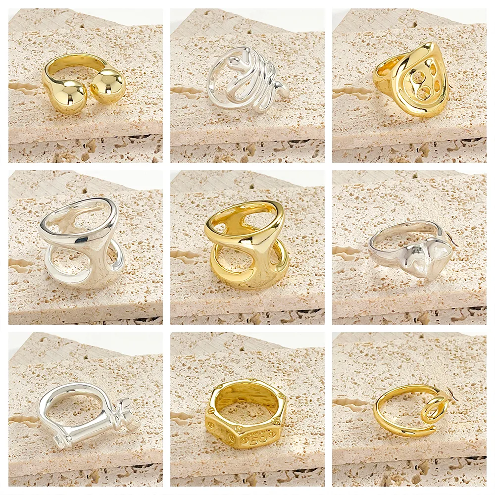 Spaanse Hoge Kwaliteit UNO DE 50 Prachtige Mode 2023 Hot Koop Goud Kleur vrouwen Achthoekige Ring Sieraden Gift Gratis Levering