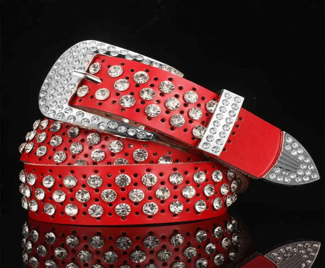 simon genuine leather men bling belts with rhinton012374060954977019