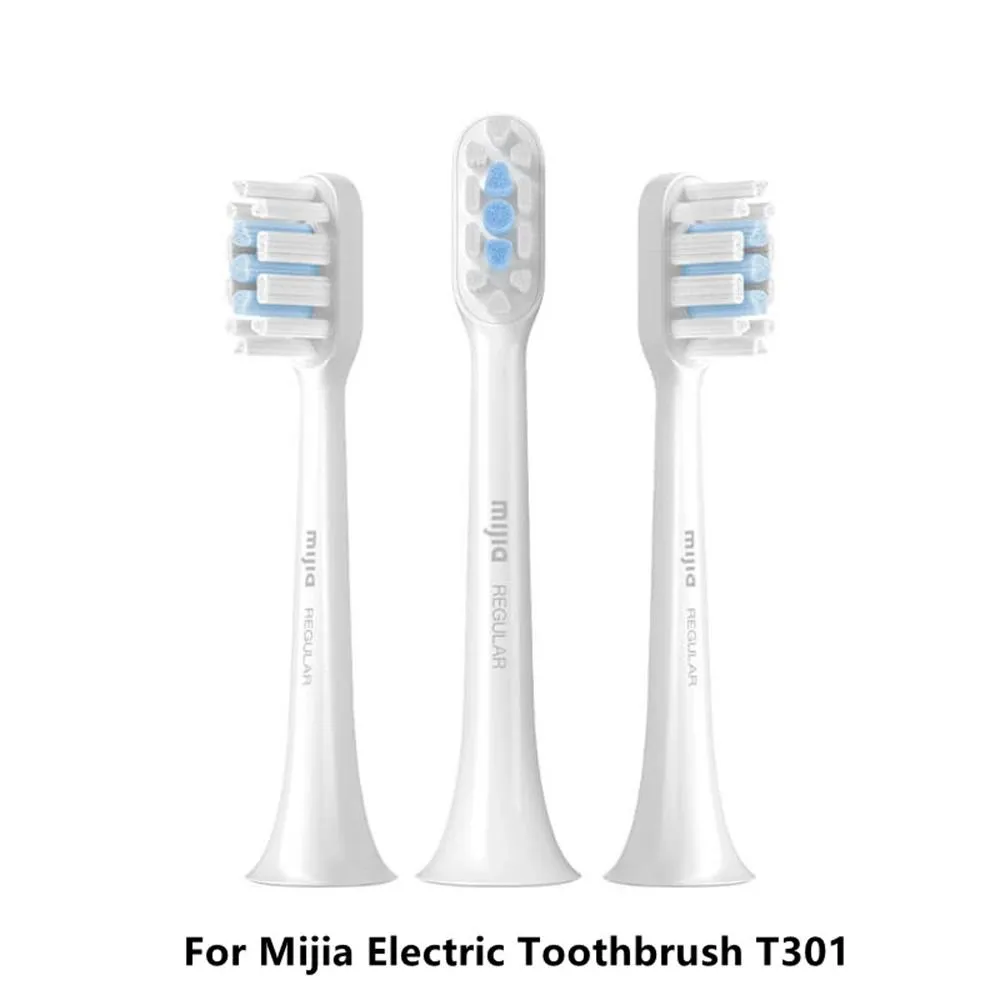 Brosse à dents Original Xiaomi Mijia tête de brosse à dents électrique 3 pièces pour T301 brosse à dents sonique intelligente acoustique propre tête de brosse 3d combine