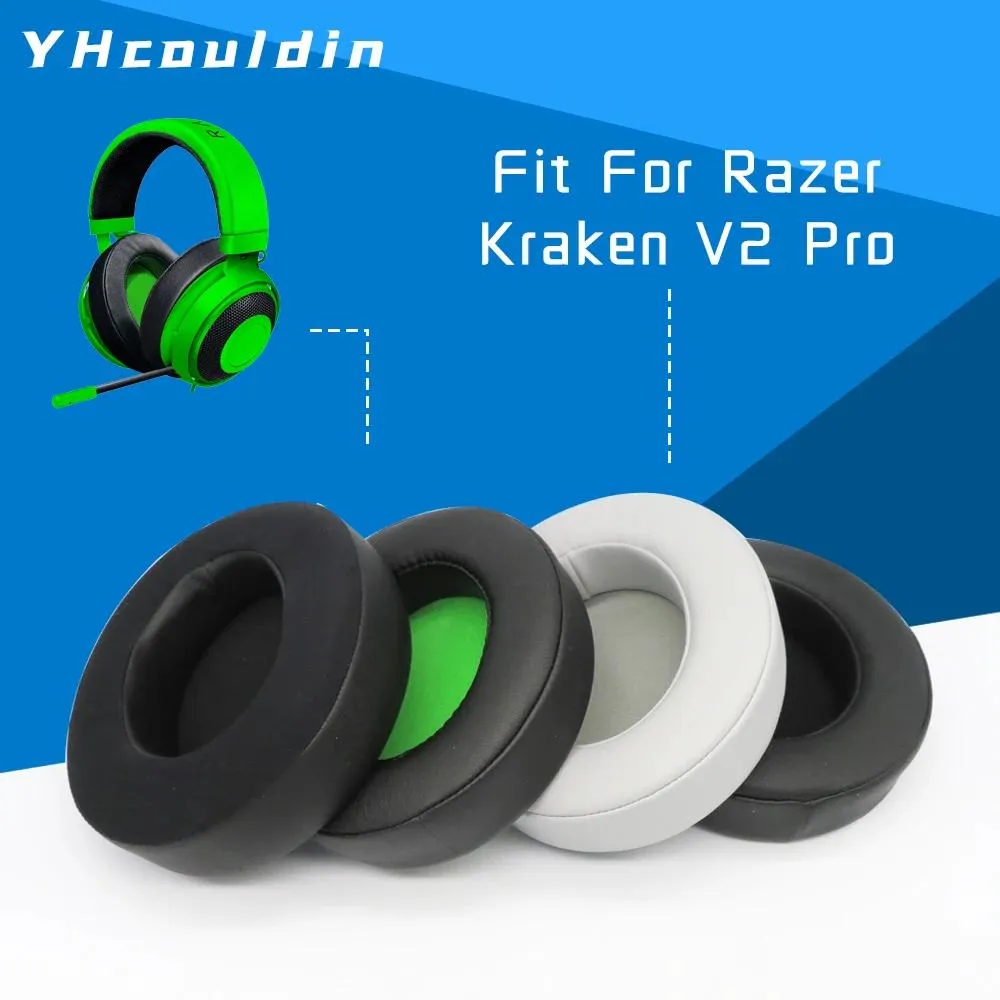 Earphones Earpads Ear Pad Cushion Muffs For Razer Kraken PRO V2 Headphone Accessaries Compatible With Kraken 7.1 V2PRO