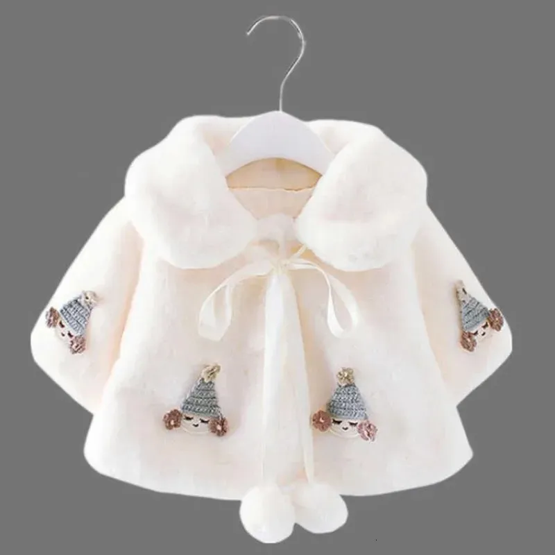 Lente Herfst Baby Cape Imitatie Bont Peuter Kinderen Vest Poncho Kleding Baby Meisje Mantel Bovenkleding PTKPCC 231226