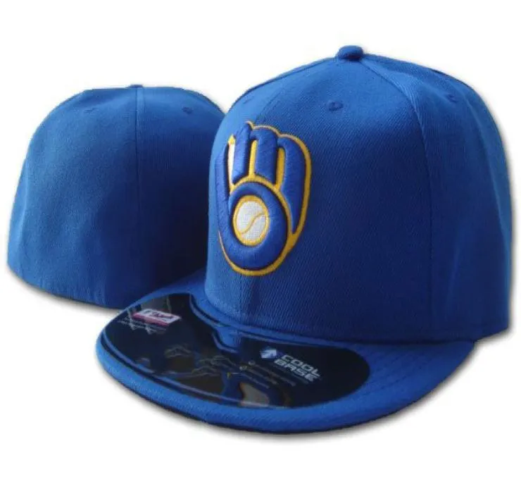 Brewers M letter Baseball caps Casquettes chapeus for menwomen sports hip hop fashion bones cheap Fitted Hats5006017