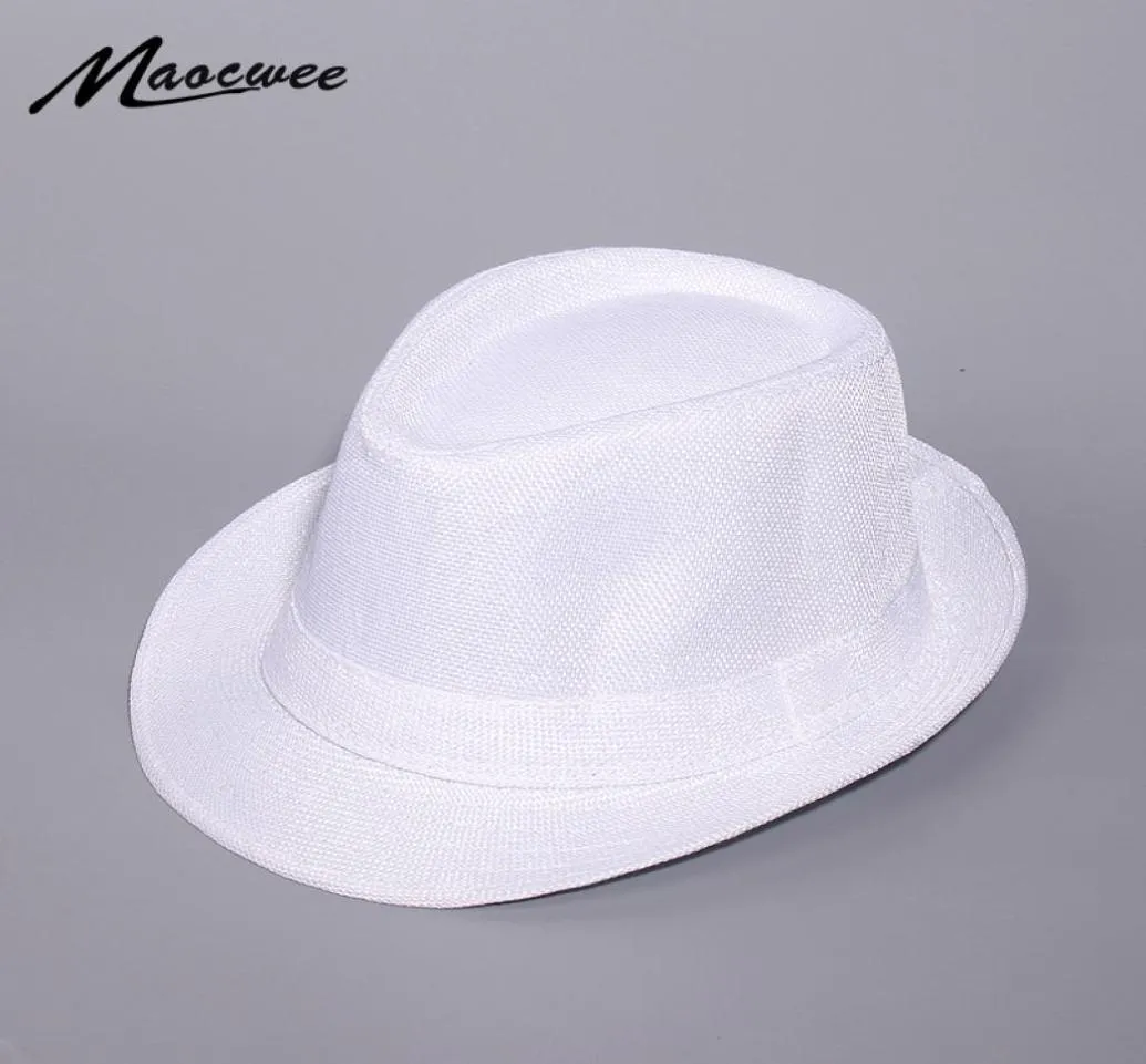 Wide Brim Hats Spring And Summer White Jazz Outdoor Hat Panama Women Men Ladies Fedoras Top For 20213113234