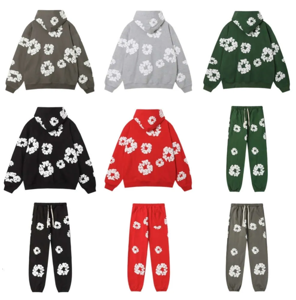 Mens Sweatpants Designer Sweat Man Trousers Movement Clothes Sweatsuits Green Red Black Tears Hoody Floral