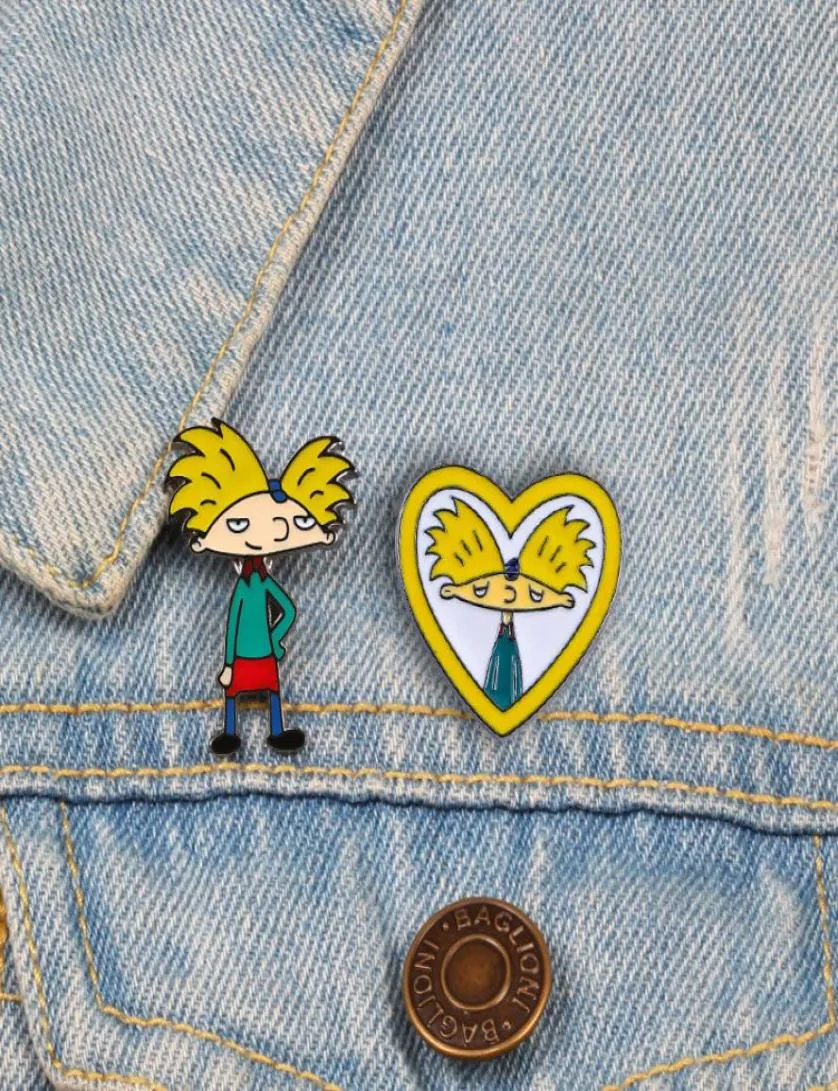 Cartoon Arnold Pins Fun Anime Jongen Emaille Collectie Mode tv Show Broche voor Rugzak Badge voor Tas Revers Sieraden vrienden Gift3829513