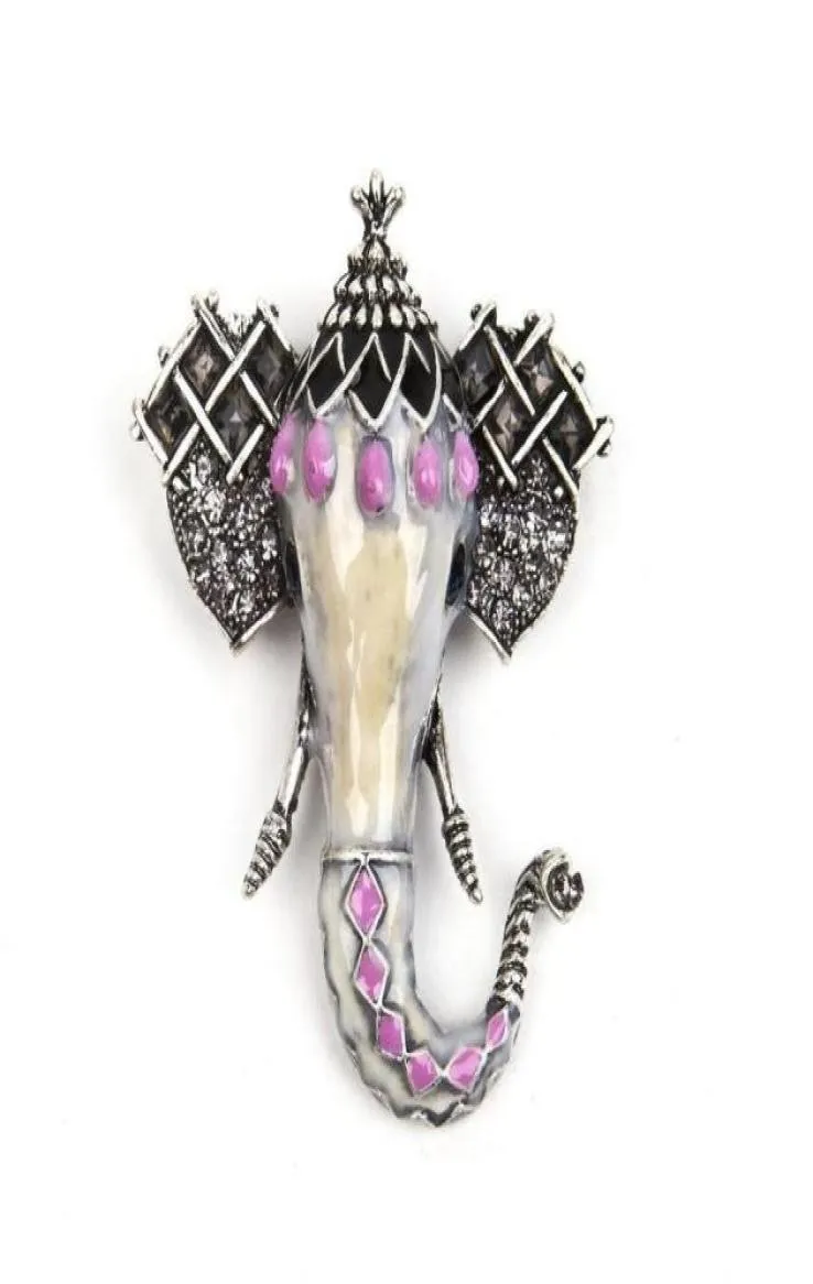 Pins broszki mody retro stop alloy zwierzęcy broszka pinek słonia kształt datowanie impreza biżuteria ślubna prezent 5970617