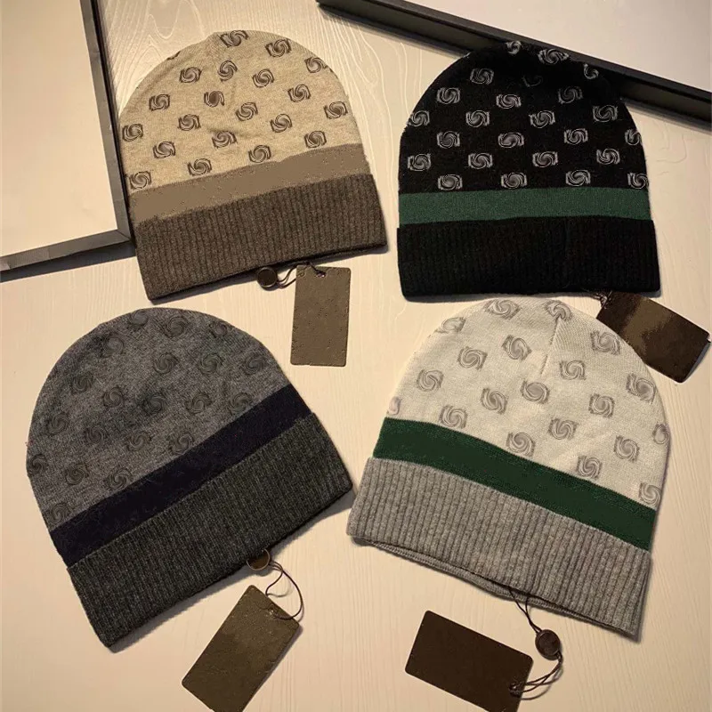 Bonnet de créateurs de mode pour hommes Bonnet d'hiver tricoté en cachemire Bonnet de haute qualité à carreaux Chapeau de crâne Bonnet chaud de luxe