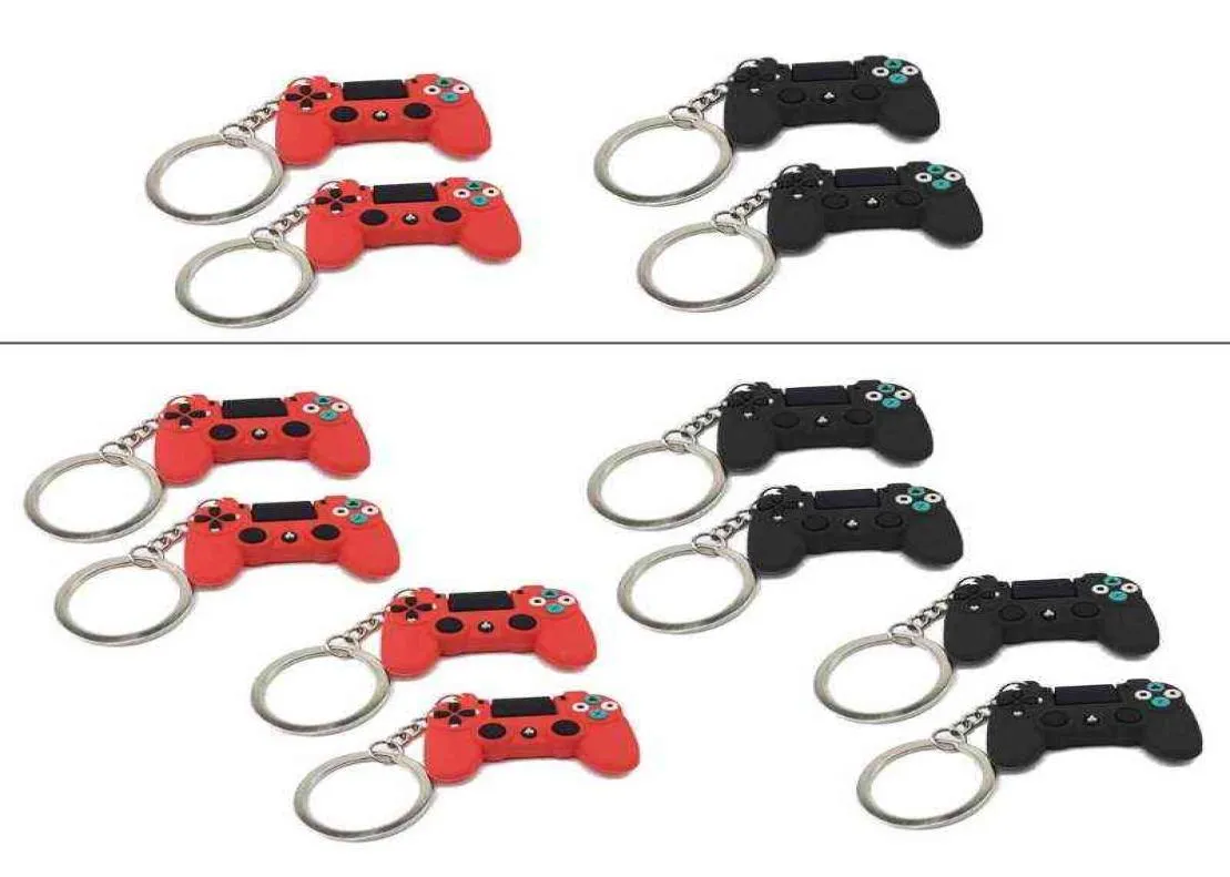 4 pièces Durable PVC contrôleur de jeu vidéo poignée pendentif porte-clés joueur de jeu porte-clés fournitures de jeu bijoux de mode unisexe AA2203182360684