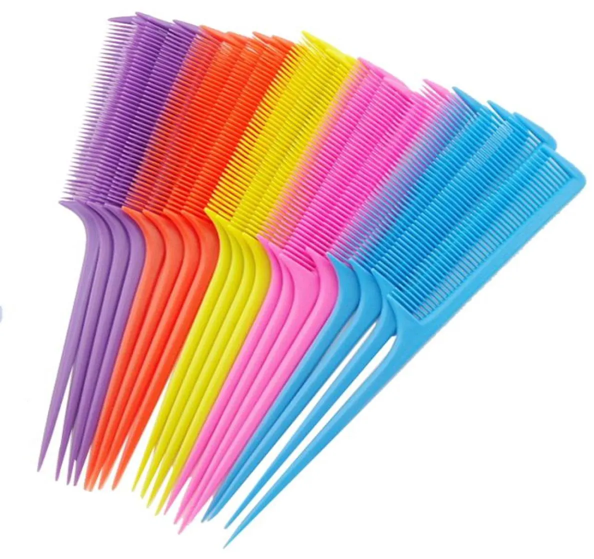 200 pcs Rat Tail Hairdressing Combs Tangled Straight Hair Brushes Girls Ponytail Comb Pro Salon Hair Care Styling Tools6501861