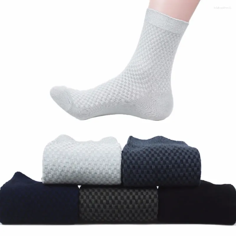 Men's Socks 1 Pairs Arrival Fashion Sock Bamboo Fiber Casual Comfortable 5 Colors