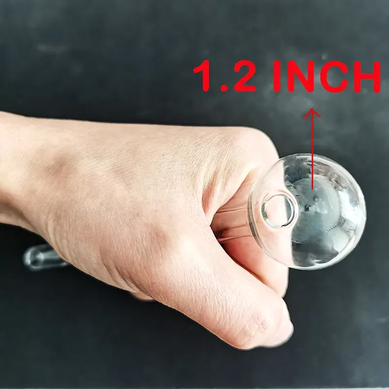 Oil Burner Glass Pipe 3cm Big Ball 5.9 inch length Smoking Pipes 15cm Transparent Pyrex Thick Clear Great Handcraft Hold Smoking Tubes for Smokers Wholesale