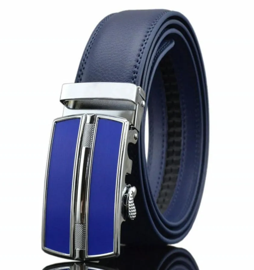 Designer Belts Men High Quality Genuine Leather Belt Mens Belts Luxury Ceinture Homme Luxe Marque Blue Automatic Kemer3377034