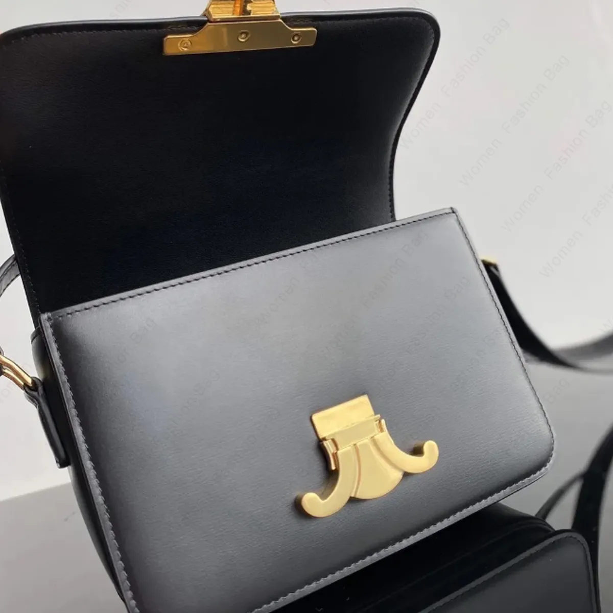 10A Quality Triomphe Exquisite Cowhide Designer Bag Lady Handbag Gold Buckle Shoulder Bag Cow leather wallet Women Crossbody Bag