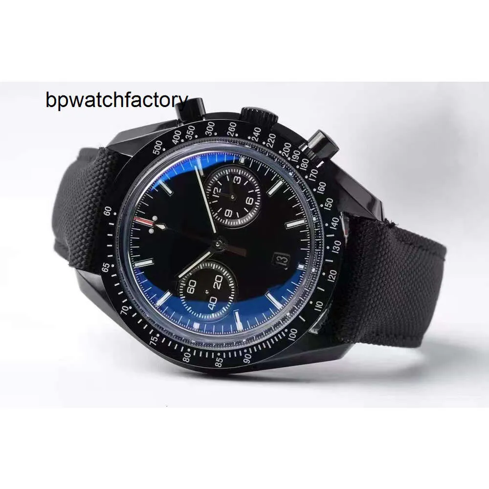 Omeaga Stainless Mens Black Watch Mechanical Steel Dial Multi Function  Running Second Chronograph Movement Self Winding Casual Waterproof Watch  42mm From Bpwatchfactory, $218.49