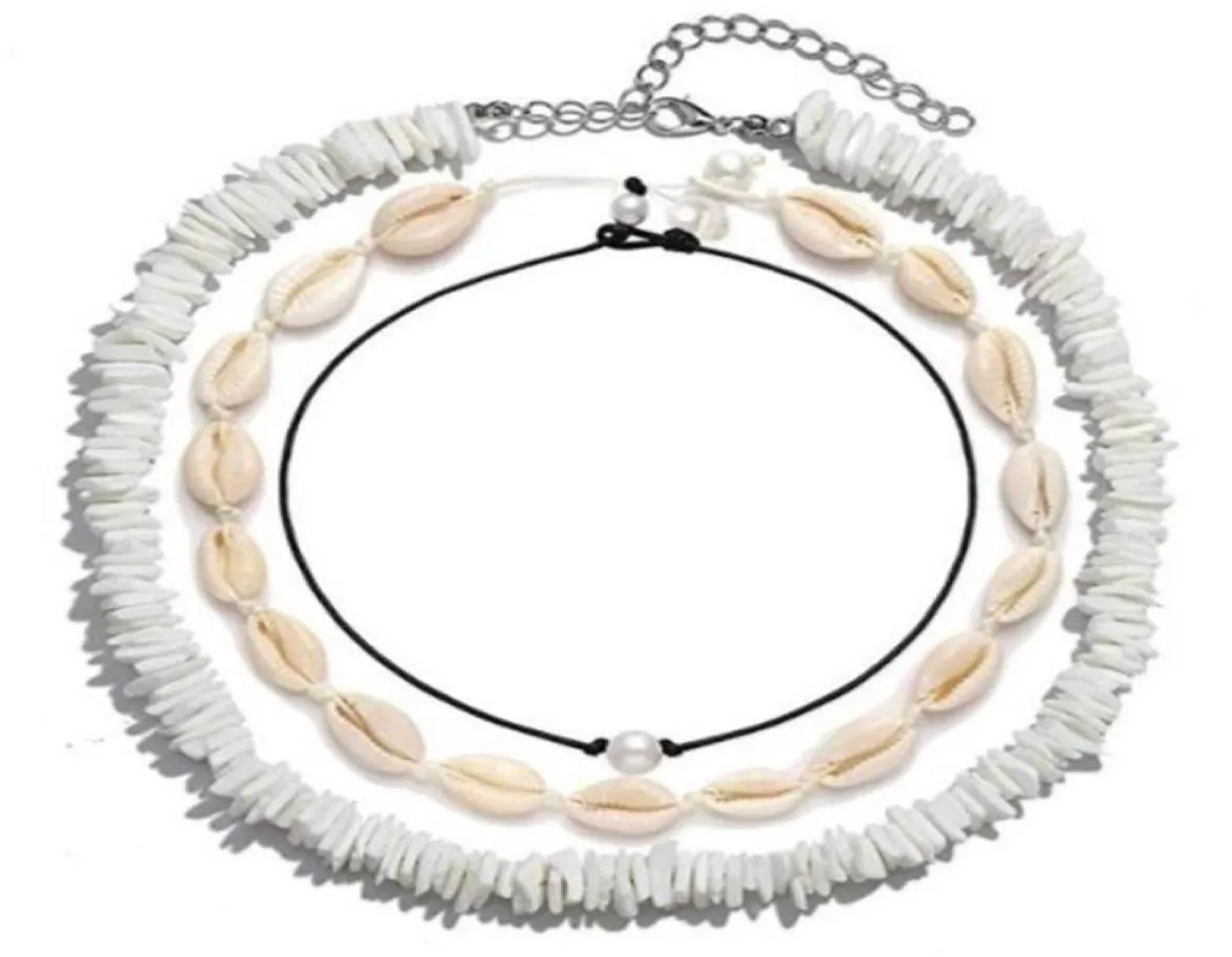 Ожерелье в виде ракушки для женщин в стиле бохо, тропический гавайский пляж, чипсы Пука, колье-колье в форме ракушки, ювелирные изделия, мужские и женские GB12303493591