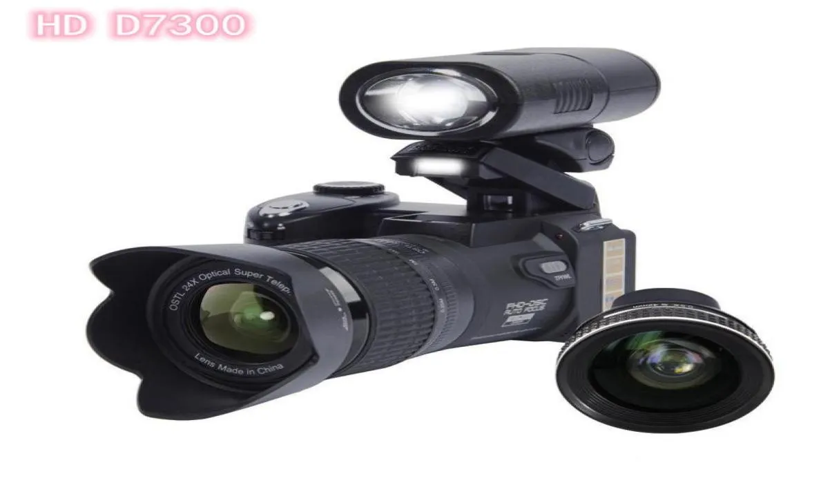 Yükseltilmiş Profesyonel Protax Polo Kamera SLR D7300 16M MEGA PIXELS HD Dijital Değiştirilebilir Lensexquisite Perakende Kutusu8157302