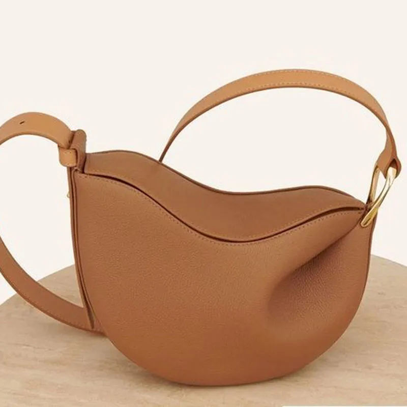 Crossbody Bags Handbag Women Hobo Shoulder Bag Cowhide Genuine Leather Designer Folded Pea Bag Top Quality Solid Color Fashion Letter Print Clutch