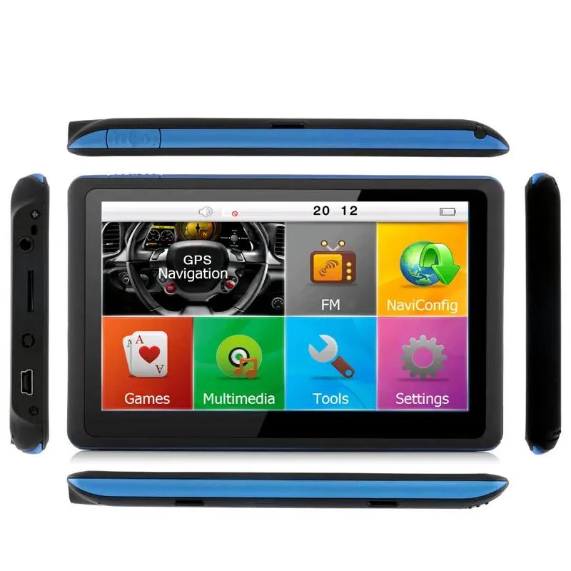 Zubehör 5-Zoll-Touchscreen-Auto-GPS-Navigation Bluetooth AVIN FM 800 MHz 8 GB Fahrzeug LKW SAT NAV 2023 Karten