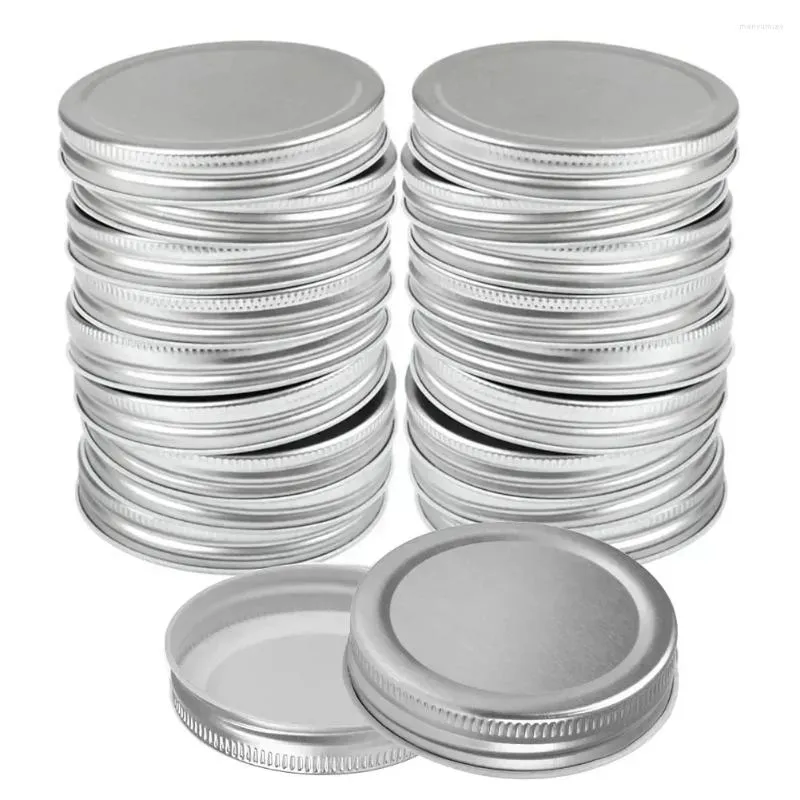 Bouteilles de stockage joint de pot en argent 70mm de large Mason pour la mise en conserve 86 mm couvercles réutilisables 2023 pièces de bouche bocaux ordinaires étanches