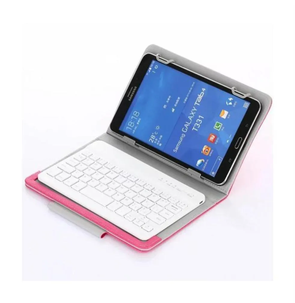 Epacket Wireless Bluetooth Keyboard With Leather Case 7 8 9 10 Inch Universal Stand Cover For iPad Tablet for IOS Android Windows26451195