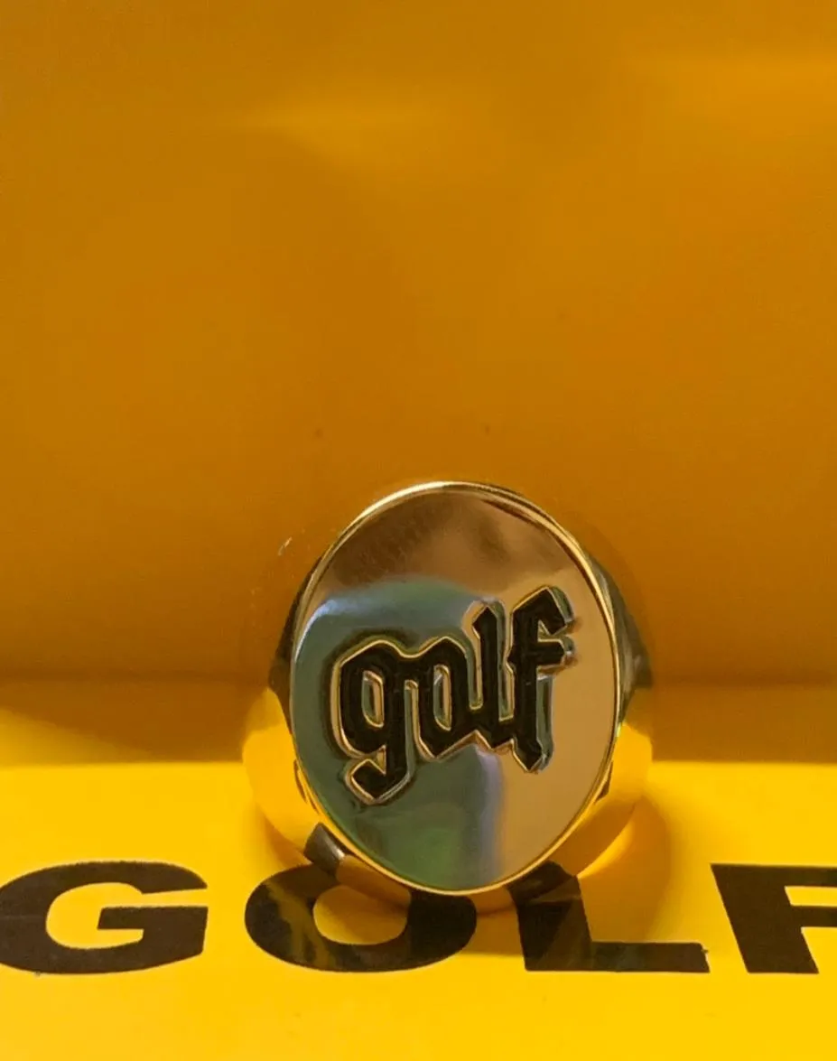 GOLF OLDE LOGO Tyler le créateur Bague Hip-hop Rap Mode Personnalité Rings1304344