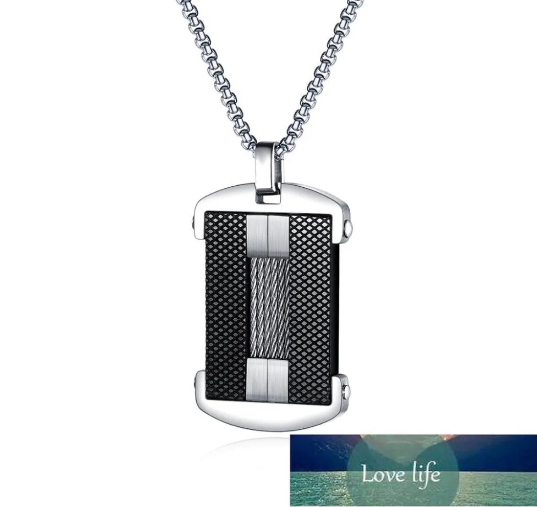 hip hop stainless steel accessories jewelry punk vintage black carbon fiber dog tag pendant necklace men collier homme7751856