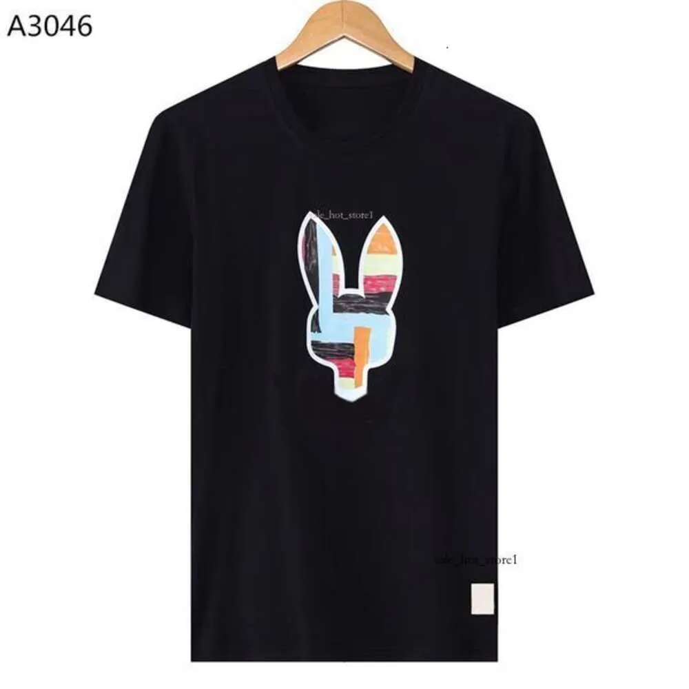 Psychos Bunnys Summer Casual T Shirt Mens Womens Szkielet Rabbit 2024 Nowy projekt Multity Men Men Shirt Projektant mody Para Krótki szef Polo 256