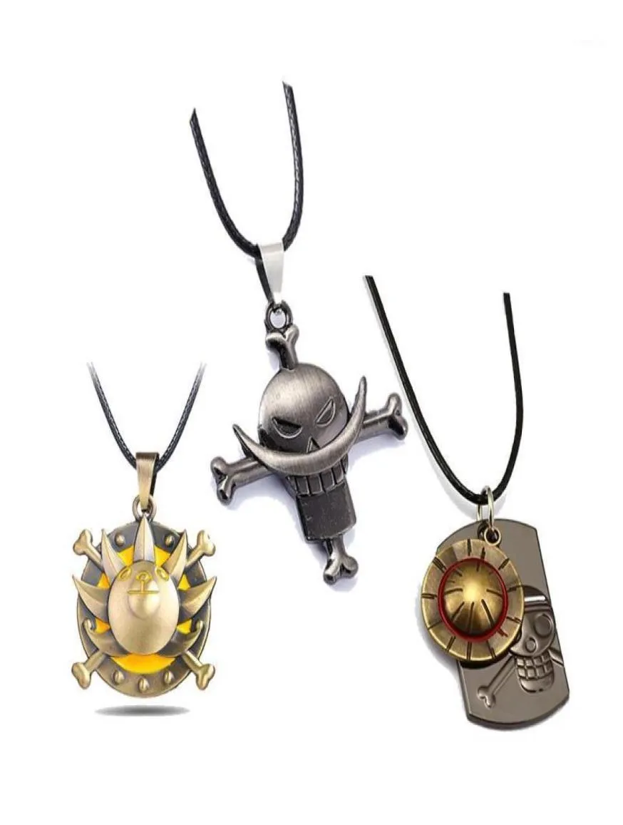 Collares colgantes Collar de una pieza Barba blanca Luffy Zoro Ace Sanji Anime Amistad Hombres Mujeres Joyería Gargantilla Accesorios16667533