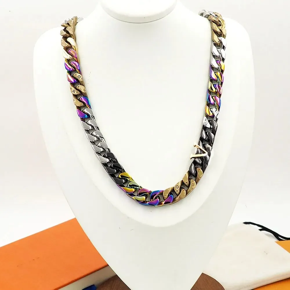 Designer Cuba Sier Ice Out Fashion Men's And Women's Tennis Chain Necklace Mixed Color Style Variety Jewelry