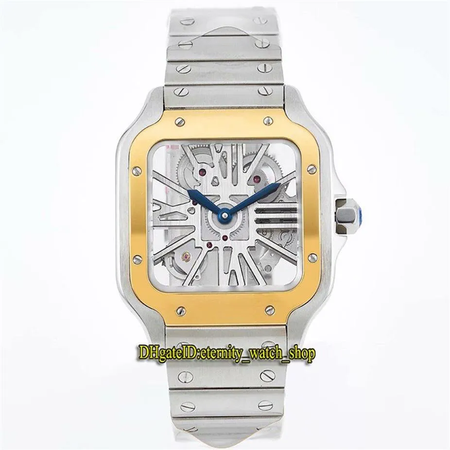 eternity Watches V3 Versione di aggiornamento RRF 0015 Horloge Skeleton LM 0012 Swiss Ronda 4S20 Orologio da uomo al quarzo bicolore oro Quick Disas2915