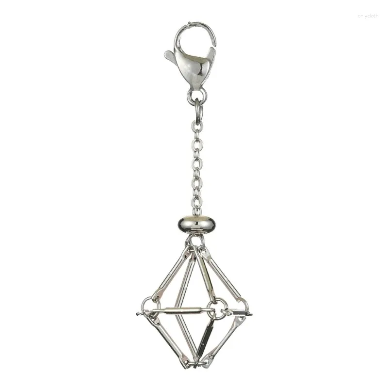 Keychains Keychains en filet en pierre clé avec embellissement cristallin accessoire délicat anneaux clés pour les amateurs de ffashion