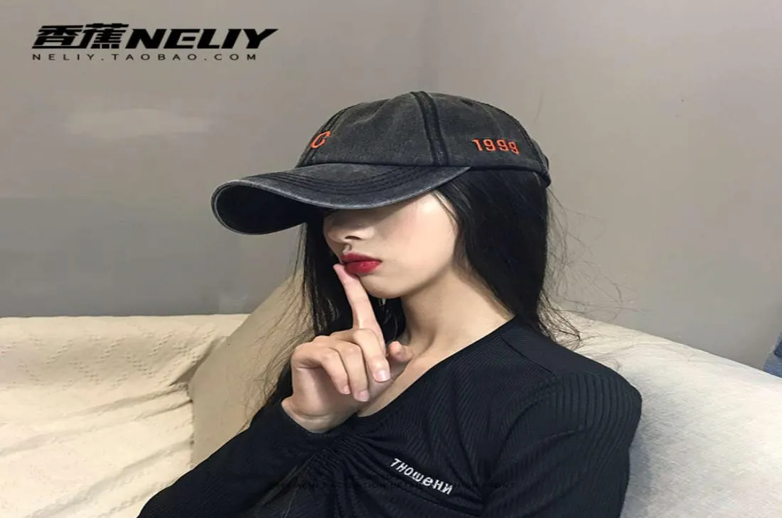 capHat summer fashion Korean female letter versatile sunshade baseball cap washed cowboy hat8064015