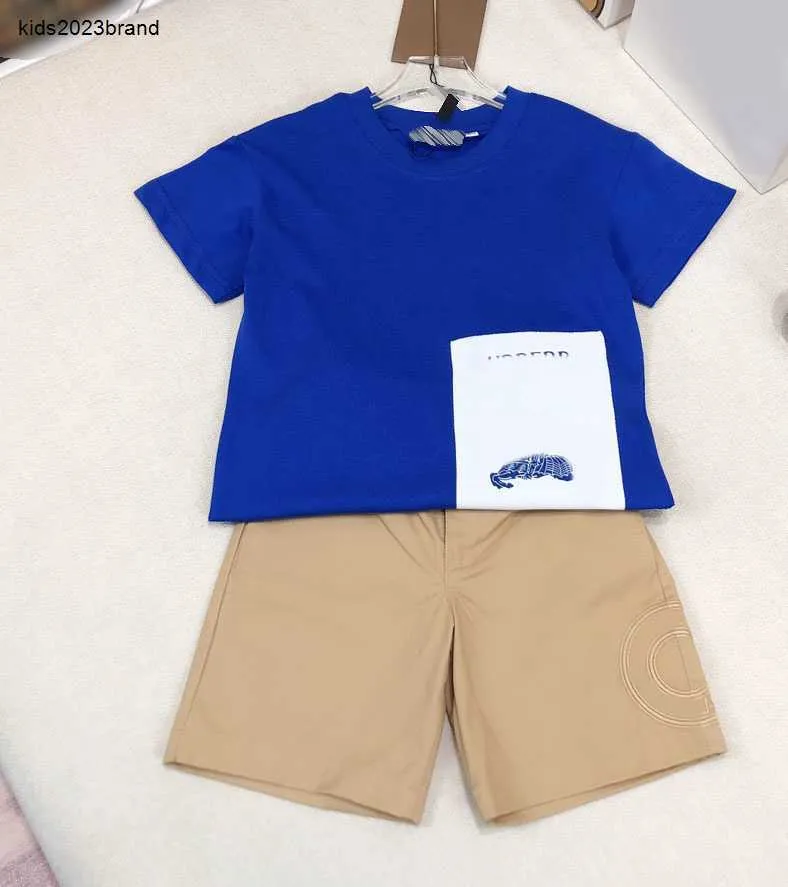 New Kids Tracksuit Baby Suit Size 100-150 Designer Kort ärm T-shirt och flerfärgade shorts Multi Color