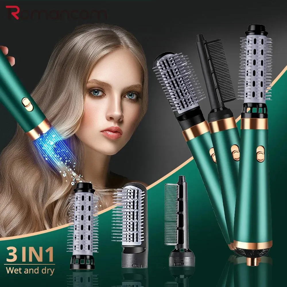 Torkar 3in1 Hår Clipper Personal Care Styling Dryer and Volumizer Hot Air Brush Comb Hair Rod 5Color Valfria Hemmapparater