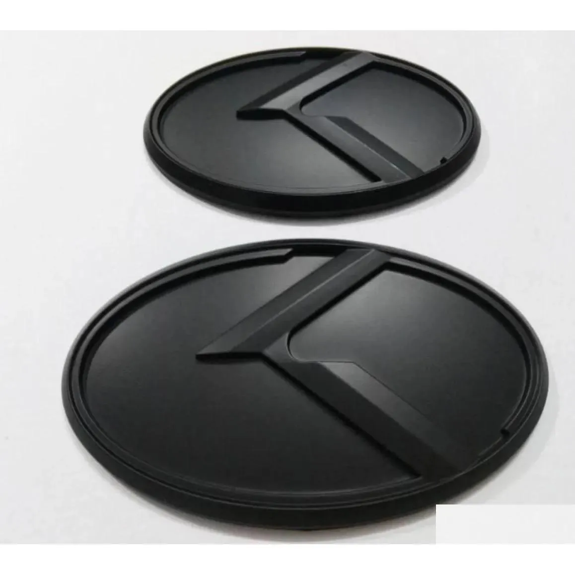 Stickers Car Stickers 2Pcs New 3D Black K Logo Badge Emblem Sticker Fit Kia Optima K5 2011Car Emblems1331716 Drop Delivery Automobiles Moto